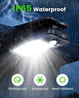 Clip on Solar Lights for Fence, 3 Modes Solar Motion Lights Outdoor Waterproof, 60LEDs 500LM Portable Security | Lumora