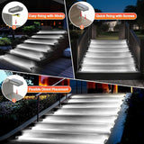 Solar Step Lights for Outside, 8-Pack Stair Light Outdoor Waterproof IP67, 14 LED Cool White Light Solar Powered | Lumora