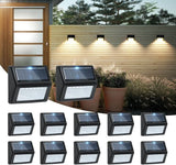Bright Solar Fence Lights, 12 Pack Outdoor Step Lights, IP65 Waterproof, 3000K Warm-White, Dusk to Dawn Outdoor | Lumora