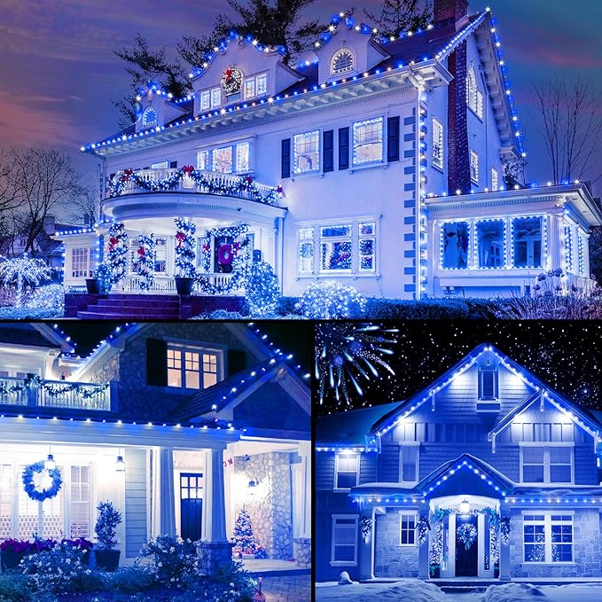 C9 LED Christmas Lights Outdoor with 50 Spring Clips, 50ft 50 LED Waterproof Strawberry String Lights, Commercial | Lumora