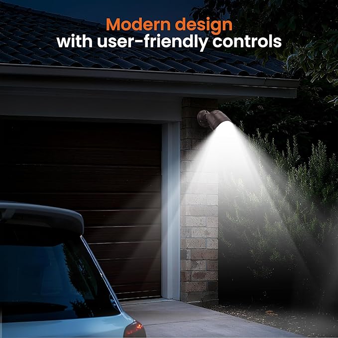 2 Pack Motion Sensor Light Outdoor Battery Operated, 4000mAh Rechargeable 600 Lumen Battery Outside Lights Spotlight, IP65 Waterproof for Porch, Garage, House
