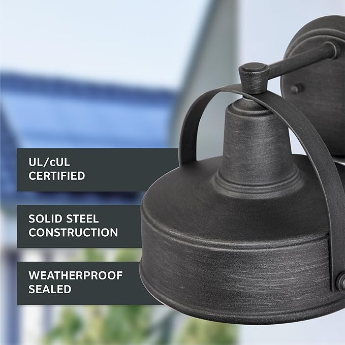 Designers Fountain Portland Outdoor Light Fixture, 8.25 Inch Exterior Wall Lantern Sconce for Front Door, Patio and | Lumora