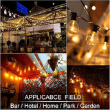 Festoon Outdoor String Lights Mains Powered 50FT G40 25+2 LED Replacement Bulbs, Garden Lights with Indoor & | Lumora