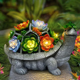 11.1 Inch Large Solar Garden Decor Turtle Statues Lights, Outdoor Figurine Decorations Ornament Lamps for Outside | Lumora