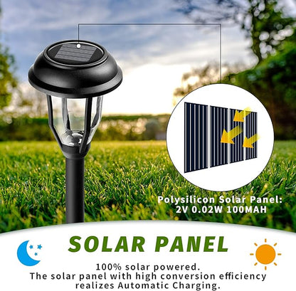 SOLPEX 8 Pack Solar Pathway Lights, Solar Path Lights Waterproof, Solar Garden Lights Outdoor for Garden, Yard, Pathway, Landscape, Walkway and Driveway (Warm White)
