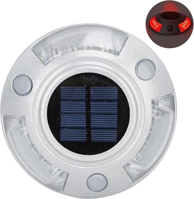 Driveway Dock Light, 800m Visible Distance Silver Solar Dock Light, Pathway Working Time Up to - Outdoor Deck Light | Lumora