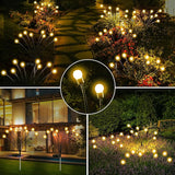 10-Pack Solar Garden Lights, 80 LED Solar Lights Outdoor for Garden Decor, Waterproof Firefly Light Outdoor (Sway | Lumora