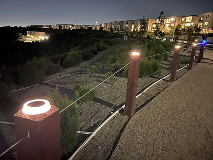 eLEDing Solar 4-Pack White Deco Garden Lights – Waterproof Solar LED Outdoor Landscape Lights for Pool, Porch, Patio, Pathway & Poolside (No Wiring Needed)