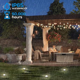 LEONLITE 12-Pack LED Pathway Lights Low Voltage, 12V-24V LED Well Lights Landscape, UL Listed, IP65 Waterproof | Lumora