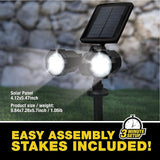 Bell+Howell Bionic Spotlight Duo Solar Lights Outdoor with Motion Sensor 14 LED Lights Super Bright Waterproof | Lumora