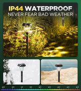 10 Pack Ultra Bright Solar Lights Outdoor Waterproof, from Dusk to Dawn Up to 12H Solar Light for Outside, Auto | Lumora