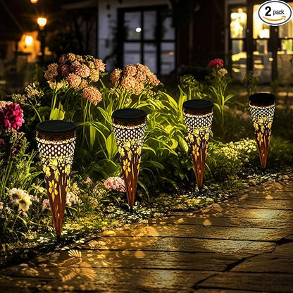 Solar Hummingbirds Garden Stakes Lights 2Pack Outdoor Decorative Lighting for Yard, Pathway, Patio Decor Lawn Ornament Gifts for Women Mom