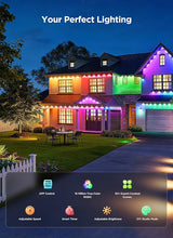 Permanent Outdoor Lights, 200FT with 128 Smart LED Lights, DIY Scene Mode, IP68 Waterproof Christmas Light for | Lumora
