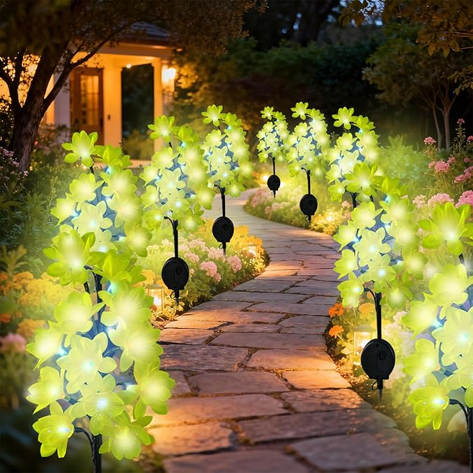 . (4-Pack Yellow Camelia) - Outdoor Path Light | Lumora