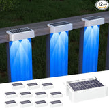 VOLISUN Solar Deck Lights 12 Pack, Warm White, Cool White and RGB Color Glow LED Large Size Lamp, IP65 Waterproof | Lumora