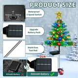 Upgraded Solar Outdoor Christmas Tree Lights Multicolor, 800mA Solar Powered Outdoor Lighted Xmas Tree Waterproof | Lumora