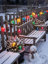 16Ft Jumbo LED Multicolor Christmas String Lights Outdoor with 10 C7 Clear Jumbo Multicolor Bulb, Connectable | Lumora