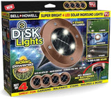 Bell+Howell Disk Lights Solar Weatherproof LED Outdoor, As Seen on TV, 4 Count (Pack of 6) | Lumora