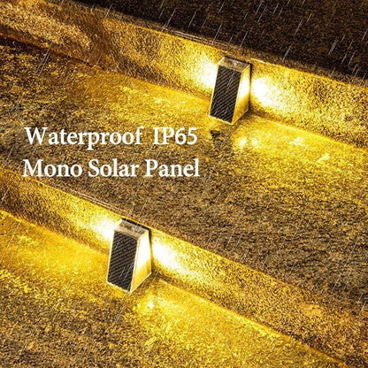 6 Pack Solar Stair Lights, 11 Lighting Modes, Waterproof IP65, Outdoor Step Lights for Porch, Patio, Wall, Walkway, Garden, Deck