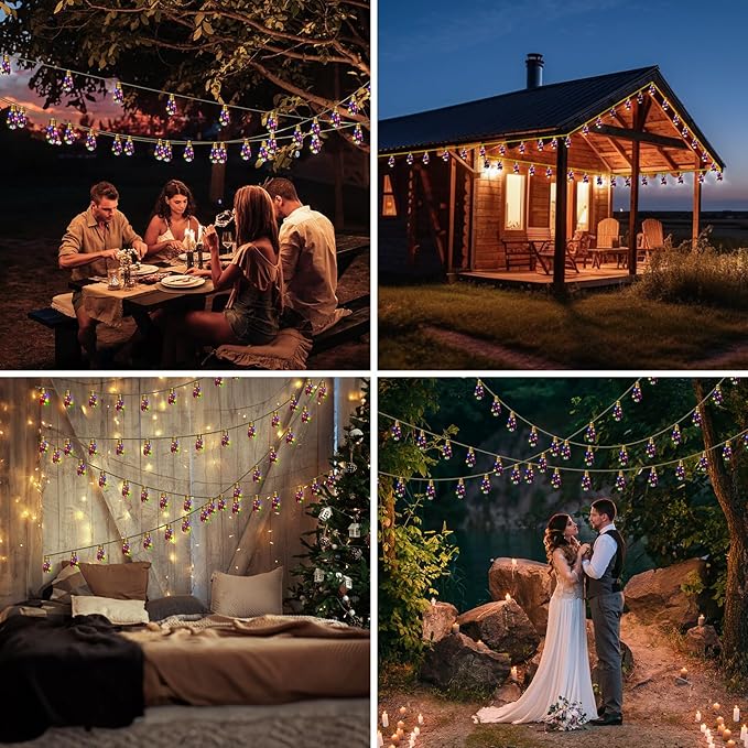 Outdoor Solar String Lights Multicolor&Warm White