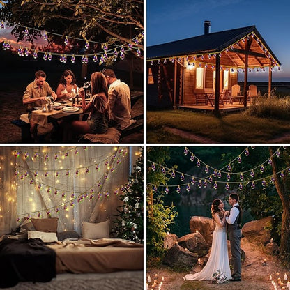 Outdoor Solar String Lights Multicolor&Warm White