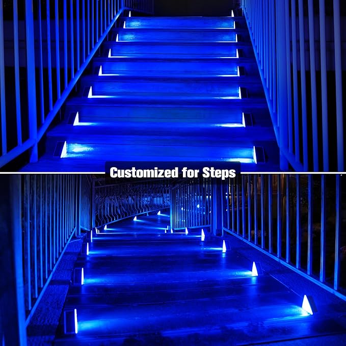VOLISUN Solar Stair Lights 16 Pack, Solar Step Lights Outdoor, Halloween Light, LED Outdoor Step Light,Outdoor | Lumora