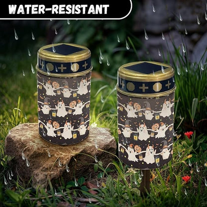Ghosts Cemetery Solar Lights Waterproof Solar Powered LED Garden Lights Auto Switch Outdoor Garden Lights for Halloween Indoor Outdoor Decoration