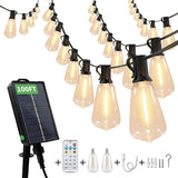 100FT Solar Powered Outdoor Lights with Remote and 111ft Outdoor RGB Eaves Lights | Lumora