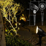 GOODSMANN Low Voltage Spotlights 8PK Landscape Lighting Kit 12V AC Replaceable LED Bulb Brown Outdoor Lighting 5W | Lumora