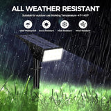 Solar Lights Outdoor Waterproof, Solar Spot Lights- 2 Pack/4 Mode LED Spotlights 2-in-1 Auto On/Off Powered | Lumora