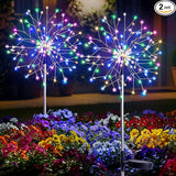 suddus Solar Garden Lights Outdoor Waterproof Decorative, 2Pack 150LED Firework Lights 8 Modes, Multicolor Solar | Lumora