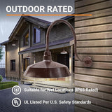 17in. Architectural Bronze Outdoor Gooseneck Barn Light Fixture With 24in. Long Extension Arm - Wall Sconce | Lumora