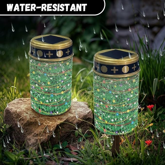 Christmas Solar Garden Light Waterproof Solar Light Outdoor Christmas Tree Print Solar Landscape Path Light LED | Lumora
