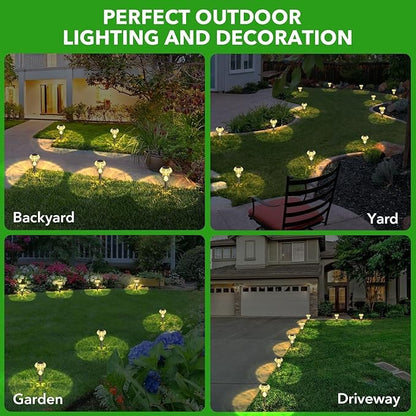 QUQUQ Solar Pathway Lights Solar Lights Outdoor Pathway Powered LED Mushroom Garden for Yard Yard Patio Decor(Multi-Colored)