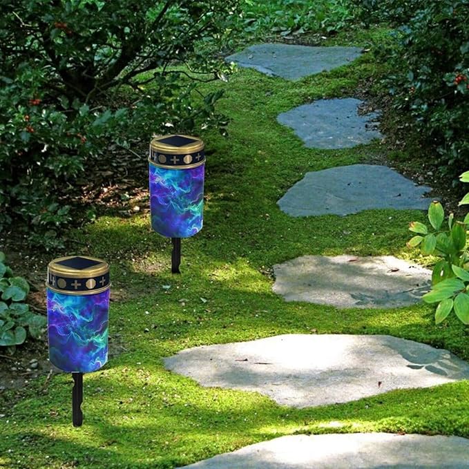 Marble Solar Garden Lights for Cemetery Solar Lights Outdoor Garden, Eternal Lights for Cemetery Grave Decorations