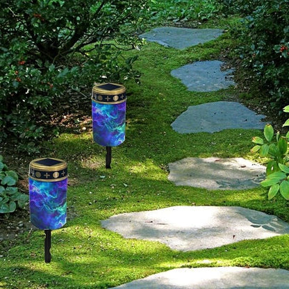 Marble Solar Garden Lights for Cemetery Solar Lights Outdoor Garden, Eternal Lights for Cemetery Grave Decorations