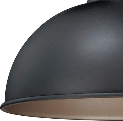VAXCEL Franklin 1 Light Bronze Farmhouse Outdoor Barn Dome Pendant