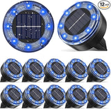 Mini Solar Ground Lights, 12 Pack Solar Lights Outdoor Waterproof, Upgraded LED Flat Landscape Lighting for Outside | Lumora