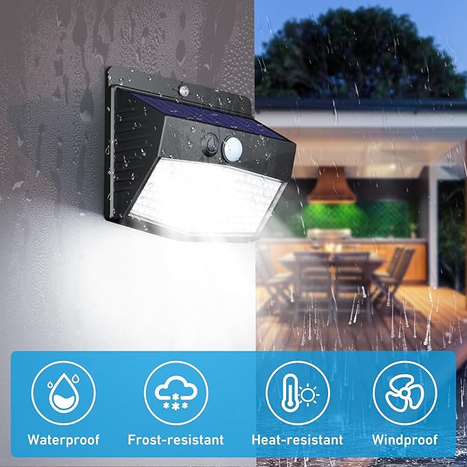 Solar Outdoor Lights, 12 Packs Solar Motion Sensor Security Lights with 3 Lighting Modes Solar Wall Lights | Lumora