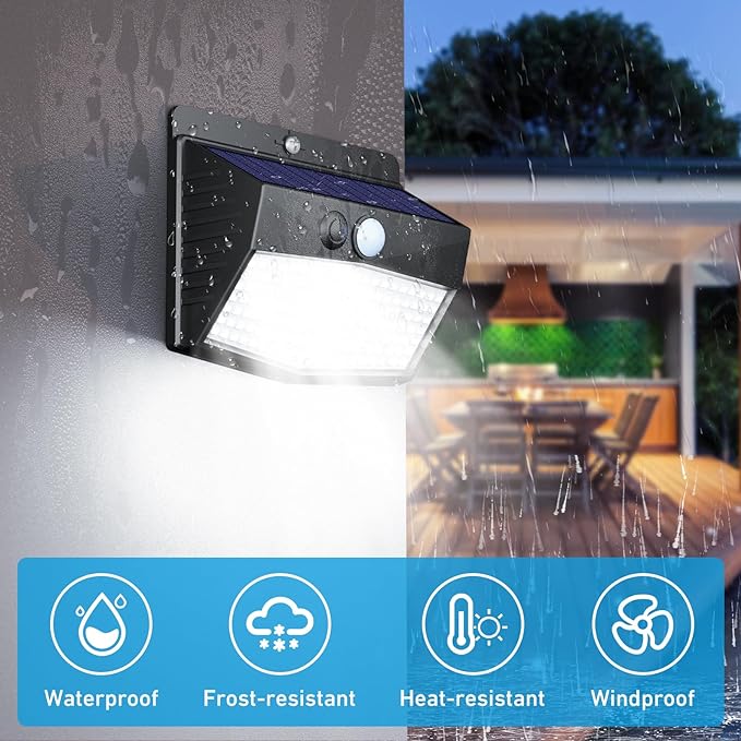 Peasur [ 16 Packs] Solar Motion Sensor Lights Outdoor, Solar Fence Lights with 3 Lighting Modes, Solar Powered | Lumora