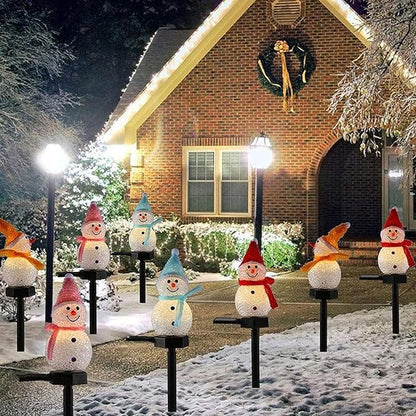 Solar Garden Lights Snowman Solar Christmas Light,Waterproof Snowman Shape Outdoor Solar Garden Stake Light,Decorative Solar Pathway Light LED Snowman Light For Patio Yard ( Color : Santa Claus )