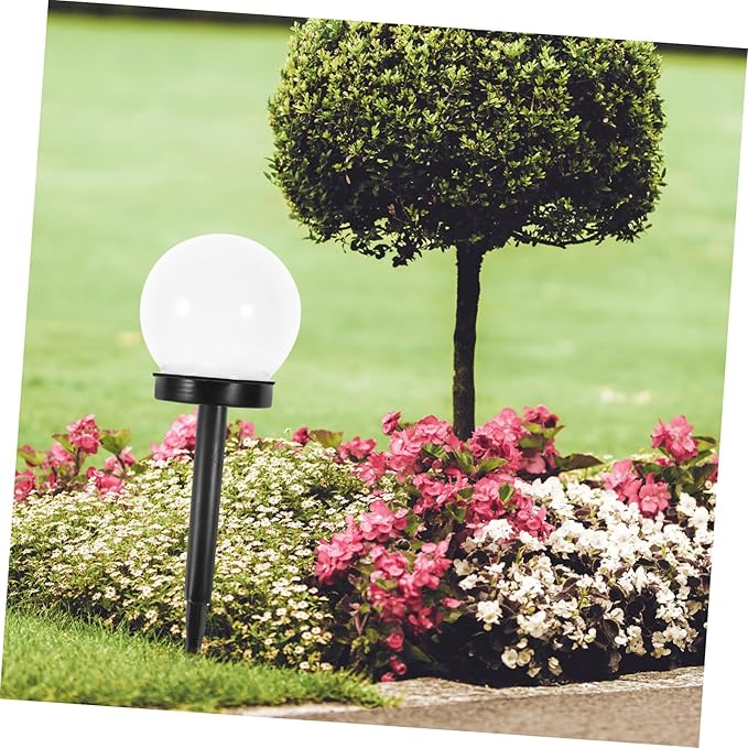 6pcs Solar Lawn Globe Lights Outdoor Garden Courtyard Lighting Tool Warm Solar Pathway Lights for Walkway Decor