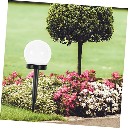 6pcs Solar Lawn Globe Lights Outdoor Garden Courtyard Lighting Tool Warm Solar Pathway Lights for Walkway Decor