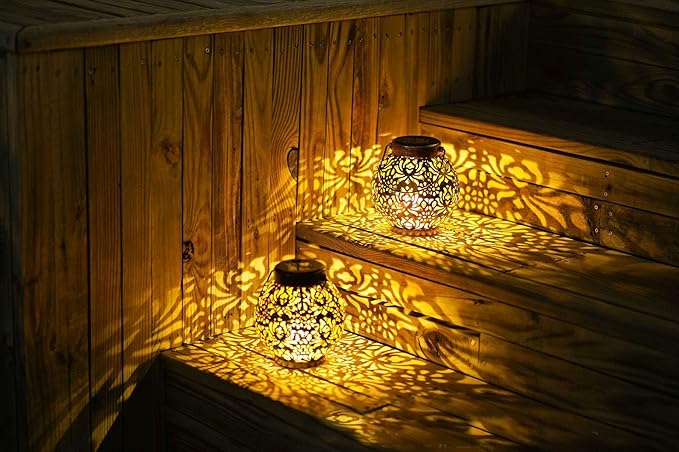 Ulalaza Garden Solar Lights Multi-Color Changing LED Flower Stake Light Decorative Landscape Lawn Yard Outdoor Lights About Length 120 * 120 * 425mm/5 * 5 * 17inch