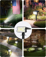 Solar Lights Outdoor Waterproof IP67, 4 Pack 60 LED Solar Spot Lights with 3 Lighting Modes, 2-in-1 Auto On/Off | Lumora