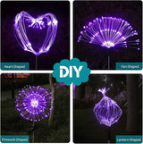 JJGoo Solar Firework Lights, 2 Pack 120 LEDs 2 Lighting Modes Solar Garden Lights Outdoor Waterproof for Yard Patio | Lumora