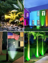 OurLeeme Lawn Flood Light Stake, 2-in-1 Waterproof Outdoor Remote controlle Landscape Lighting Spotlight Wall Light | Lumora
