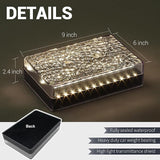2 Pack Solar Paver Lights Outdoor – 6×9 Inch Waterproof IP67 Recessed Solar LED Paver Lights, Heavy Duty, Warm | Lumora