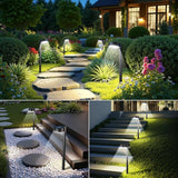12 Pack Solar Pathway Lights Outdoor, 12 Brighter LED Solar Lights Outdoor Waterproof, Up to 12 Hrs Modern Path | Lumora