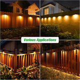 Bridika Solar Fence Lights, 8 Pack Plus Size, Warm & RGB Color Changing, Outdoor Waterproof, 100 Lumen, 8 Specific | Lumora
